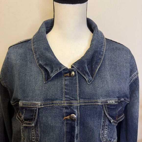 Torrid Blue Jean Denim Jacket Blue Size 3 - Picture 4 of 12